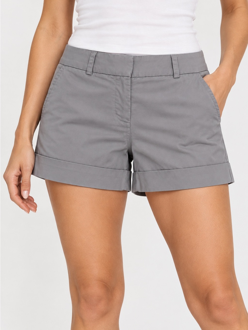 THE LIMITED Drew Fit Gray Classic Cuffed Woman’s Shorts
